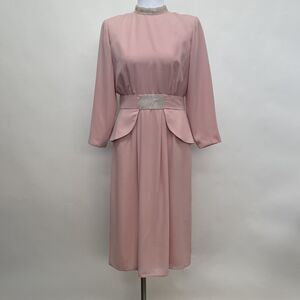 Women's Dress Small Medium Pink Rhinestones Mother of Bride